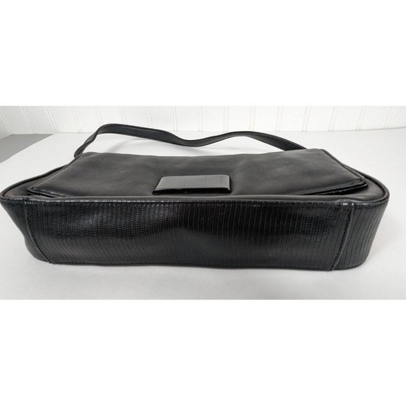 Vintage Mondani‎ New York Chic Shoulder Bag Black Medium Size Simulated Leather - Picture 6 of 7